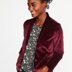 Gorgeous Wine Velvet Blazer